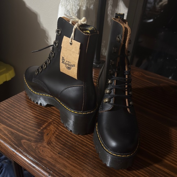 Leona Dr. Martens Black Leather Boots - Picture 3 of 5